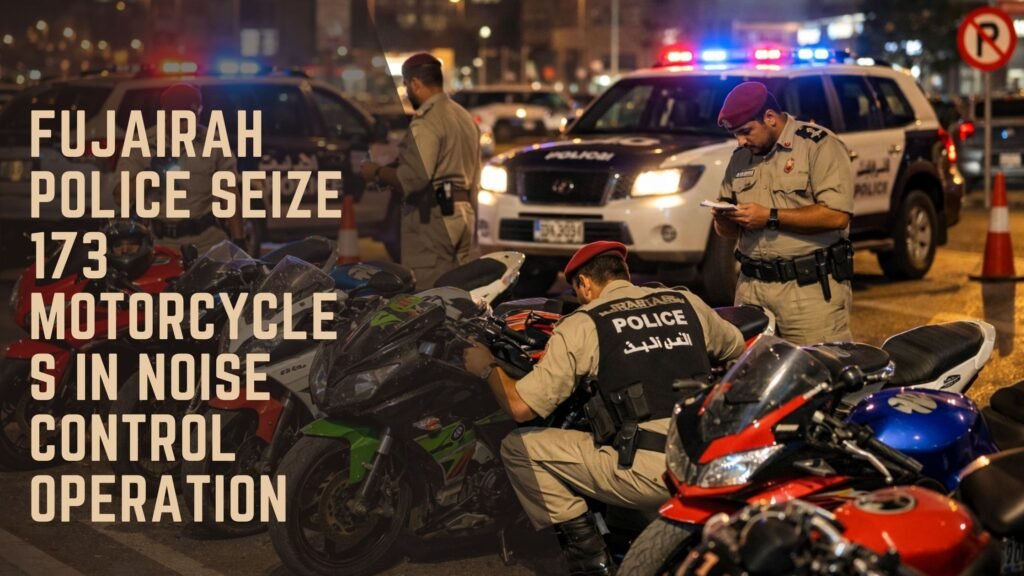 Fujairah Police Seize 173 Motorcycles in Noise Control Operation