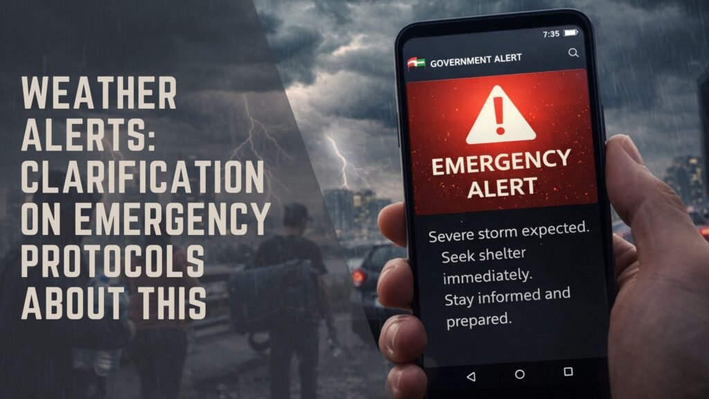 Weather Alerts: Clarification on Emergency Protocols