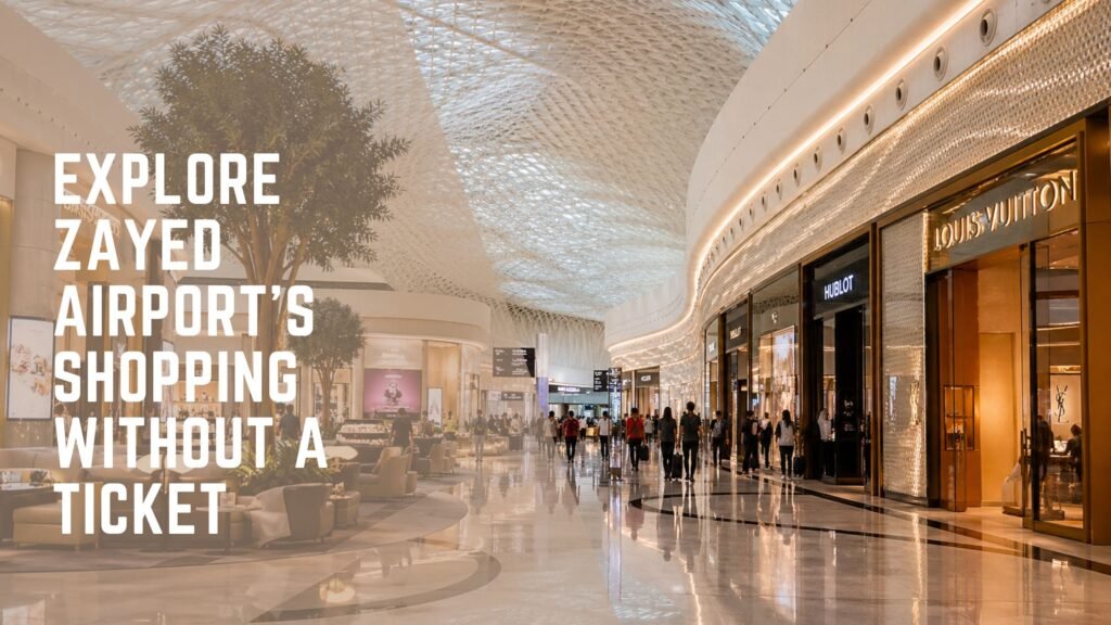 Abu Dhabi airport shopping access