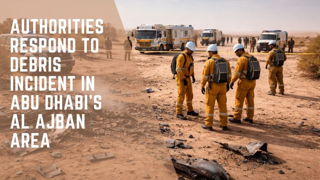 Authorities Respond to Debris Incident in Abu Dhabi’s Al Ajban Area