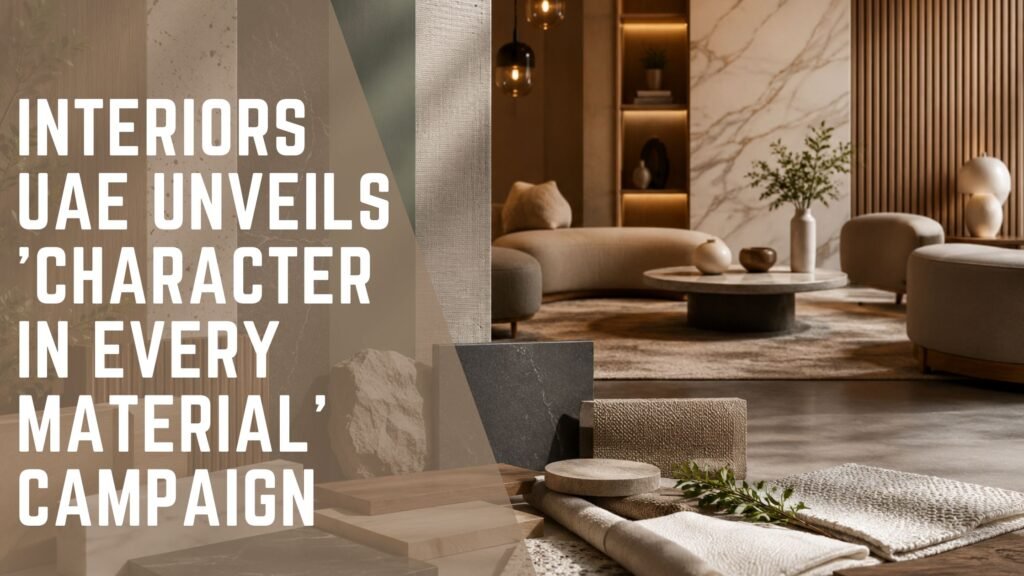Interiors UAE Character in Every Material Campaign