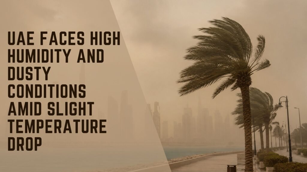 UAE Faces High Humidity and Dusty Conditions Amid Slight Temperature Drop