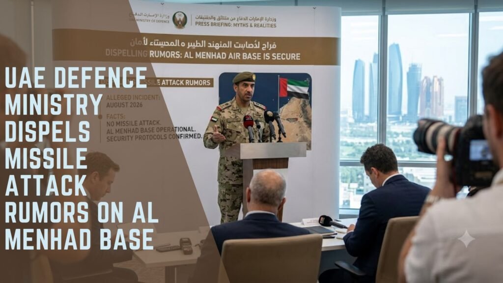 UAE Defence Ministry Dispels Missile Attack Rumors on Al Menhad Base