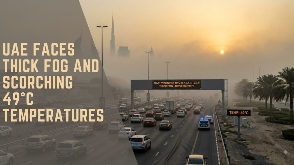 UAE Faces Thick Fog and Scorching 49°C Temperatures